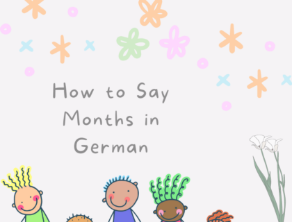 How to say Months in German