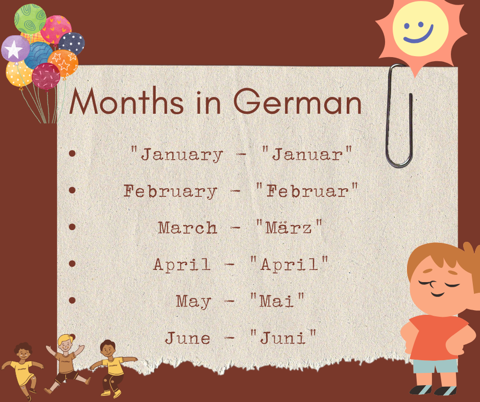 How to say months in German