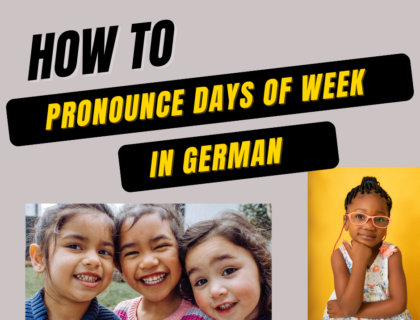 How to pronounce days of week in German